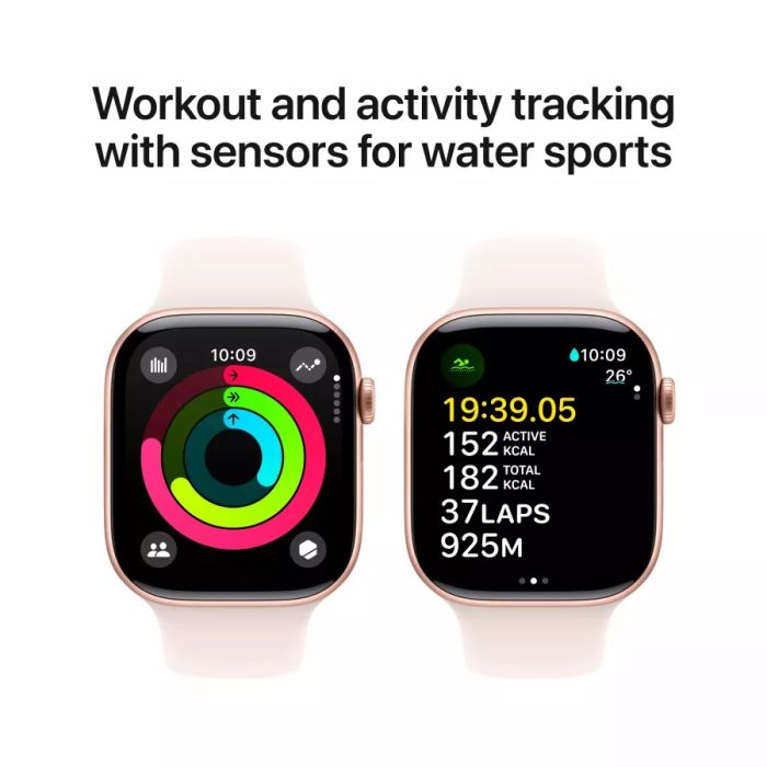 Apple Watch Series 10 GPS 42mm Rose Gold Aluminum S/M Light Blush Band /MWWH3*