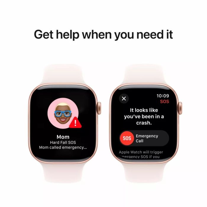 Apple Watch Series 10 GPS 42mm Rose Gold Aluminum S/M Light Blush Band /MWWH3*