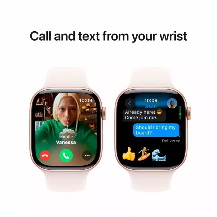 Apple Watch Series 10 GPS 42mm Rose Gold Aluminum S/M Light Blush Band /MWWH3*