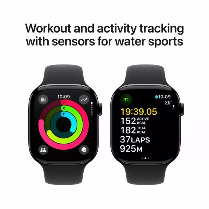 Apple Watch Series 10 GPS 42mm Jet Black Aluminum S/M Black Band /MWWE3*