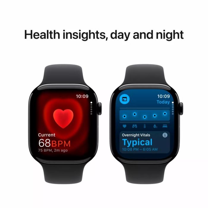 Apple Watch Series 10 GPS 46mm Jet Black Aluminum M/L Black Band /MWWQ3*