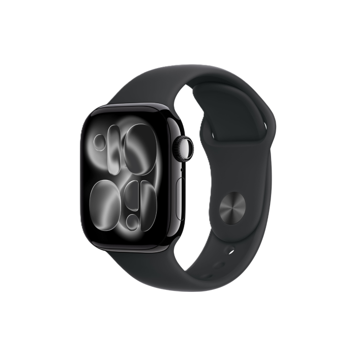 Apple Watch Series 11 GPS 42mm Jet Black,  Black Sport Band - S/M /MEQT4RK/A