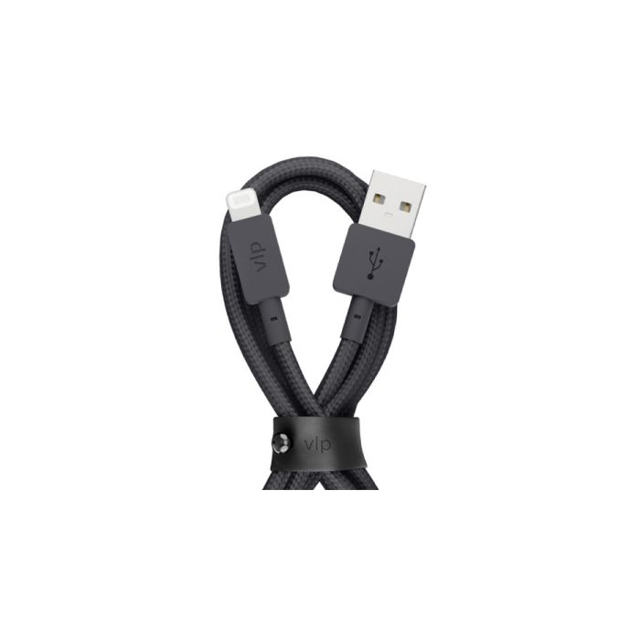 VLP Nylon Cable USB A Lightning 1.2m Black/1031002