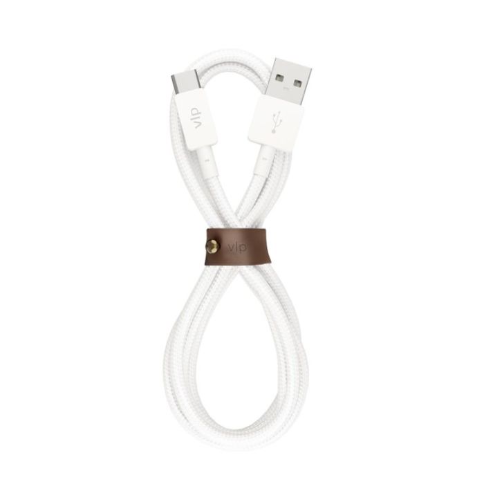 VLP Nylon Cable USB A USB C 1.2m White /1031011
