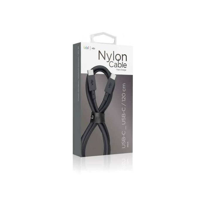 VLP Nylon Cable USB C - USB C 1.2m Black /1031019