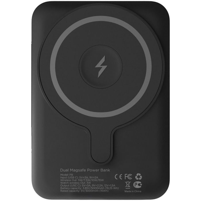 VLP PowerBank 5000mAh DualMagsafe USBC Blk/1041005