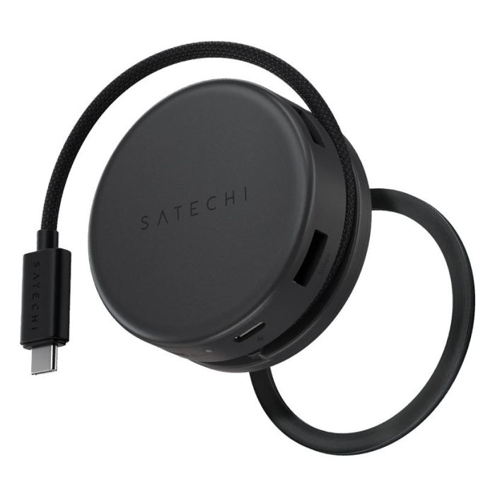 Satechi OnTheGo 7 in 1 Multiport Adapter, Space Black /ST-POTG7C