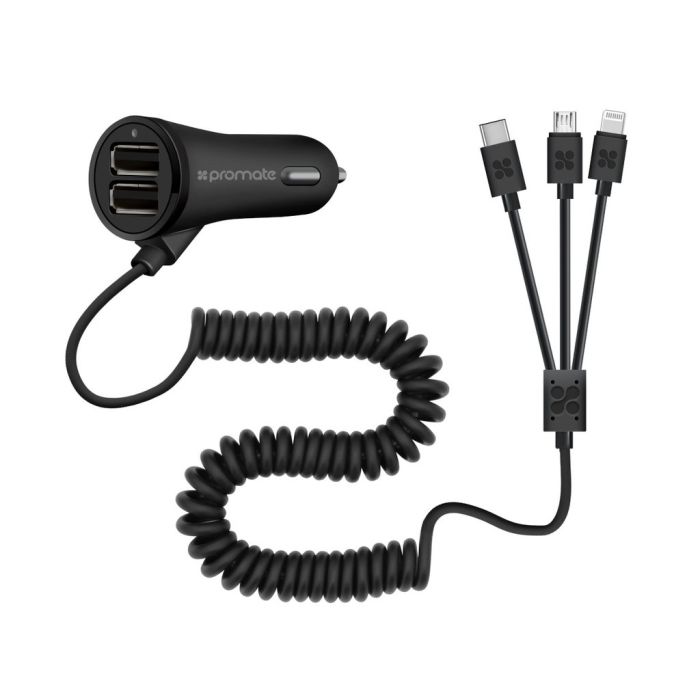 Promate Charger-Trio CAR/HOME CHARGER