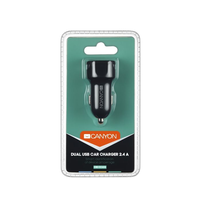Canyon CNE-CCA04B/Dual USB Car Charger 2.4A