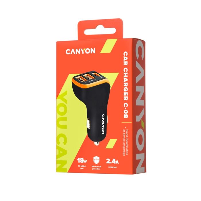 Canyon CNE-CCA08BO/3xUSB Car Charger