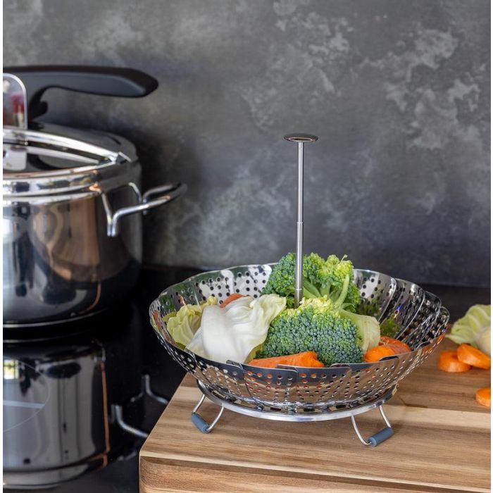Barazzoni 840052023 steamer basket with telescopic handle