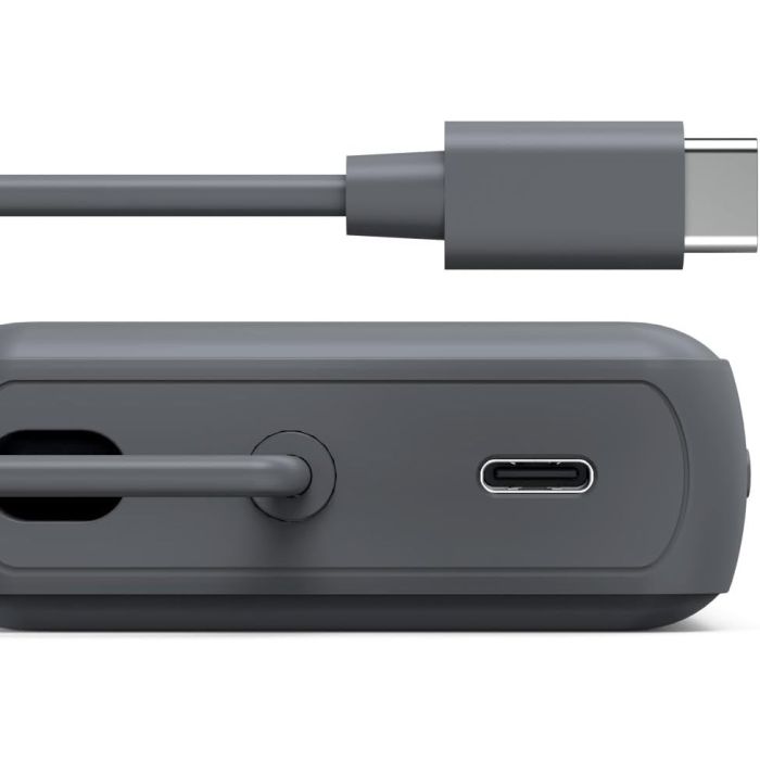 Hama “Travel” Power Pack with Cable, 10000mAh, 2 Outputs: 2x USB-C, Anthracite /201739