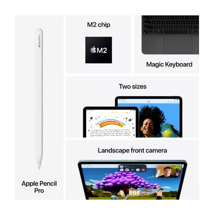 Apple iPad Air 11" M2 2024 Wi-Fi 128GB Starlight /MUWE3*