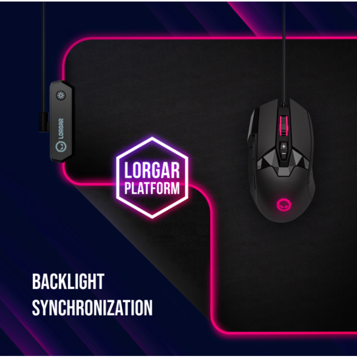 Lorgar Legacer Mouse pad 755 500x420 Black PURPLE (LRG-CMP755)
