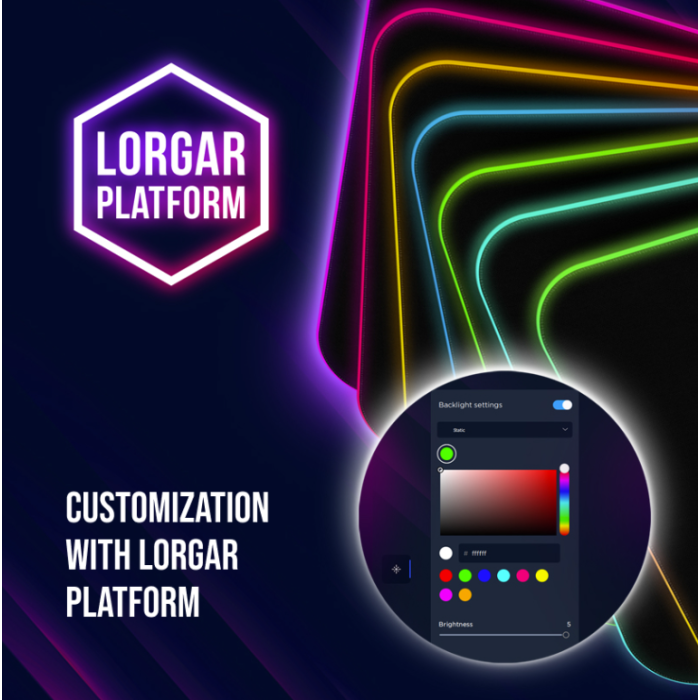Lorgar Legacer Mouse pad 755 500x420 Black PURPLE (LRG-CMP755)