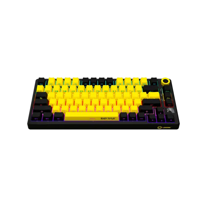 Lorgar KBP7075W Wireless Gaming Keyboard Pro, Black/Yellow /LRG-KBP7075W-YL-US