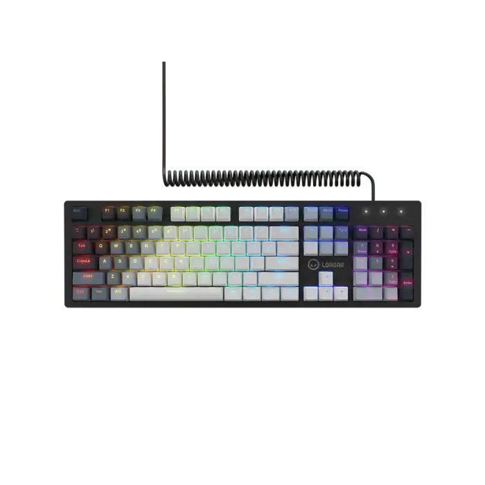 Lorgar Azar 514 Wired Mechanical Gaming Keyboard, RGB Backlight, White /LRG-GK514W-US