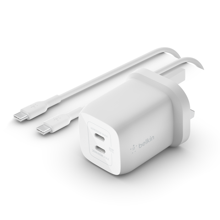 Belkin 65W GaNCharger+2m C-C cable/WCH013VF2MWH-B6