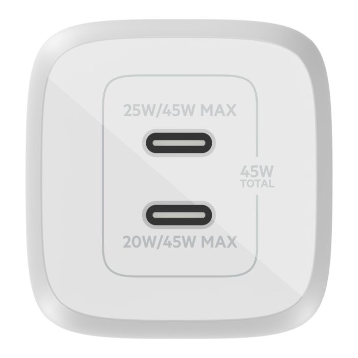 Belkin 45W Dual USB-C GaN Charger/WCH011VFWH