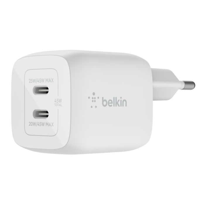 Belkin 45W Dual USB-C GaN Charger/WCH011VFWH