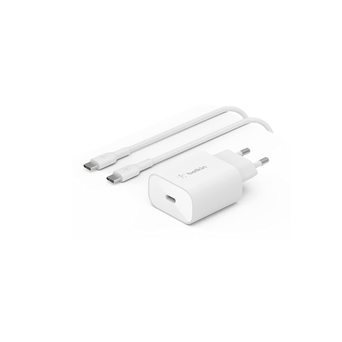 Belkin 25W USB-C Charger &1M C-C/WCA004VF1MWH-B6