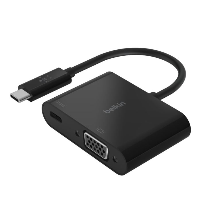 Belkin USB-C to VGA, 60W PD, BLK/AVC001BTBK