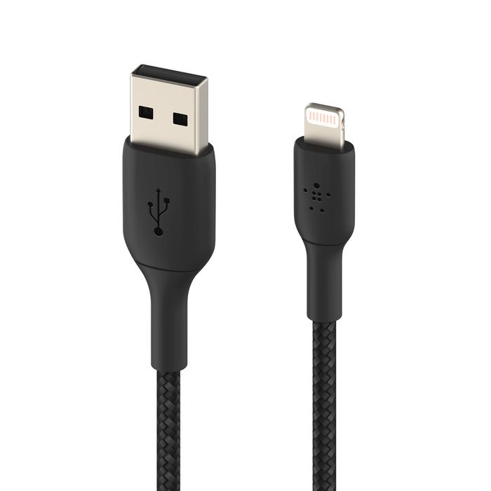Belkin Lightning Braided Cable,1M,Blk/CAA002BT1MBK