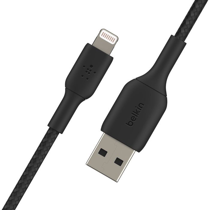 Belkin Lightning Braided Cable,1M,Blk/CAA002BT1MBK