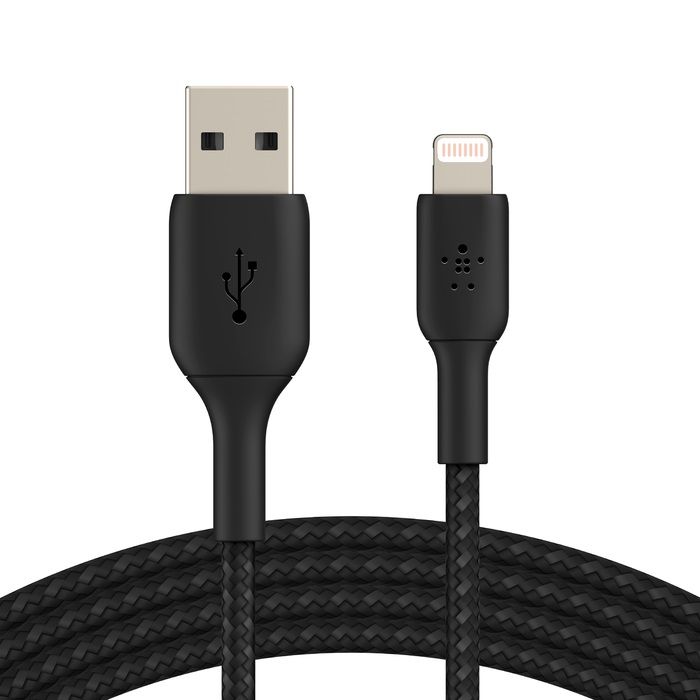 Belkin Lightning Braided Cable,1M,Blk/CAA002BT1MBK