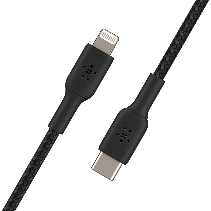 Belkin BRAIDED C-LTG 2M, BLK/CAA004BT2MBK