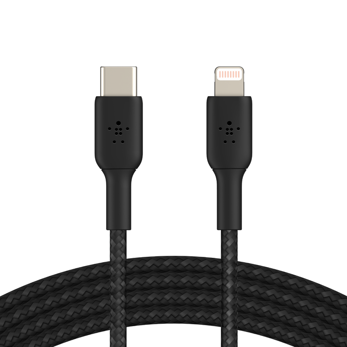 Belkin BRAIDED C-LTG 2M, BLK/CAA004BT2MBK