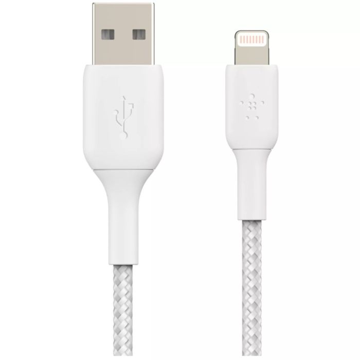 Belkin Lightning Braided Cable,2M,WHT/CAA002BT2MWH