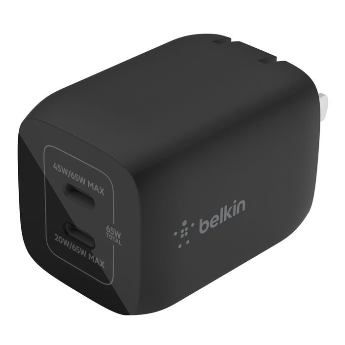 Belkin Dual 65W USB-C PD  GaN Fast Charger/WCH013VFBK