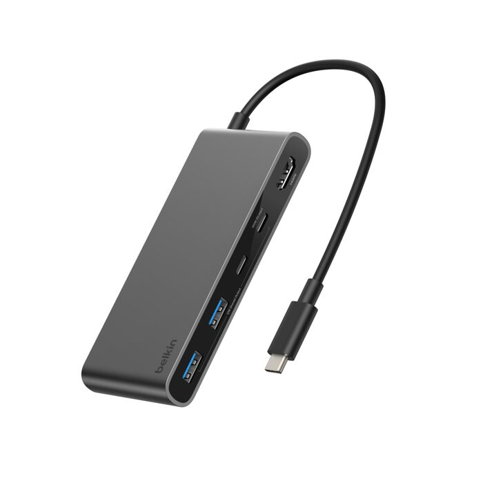 Belkin 7 in 1 USB-C Multiport Hub, 100W, Space Gray /AVC023HQSGY