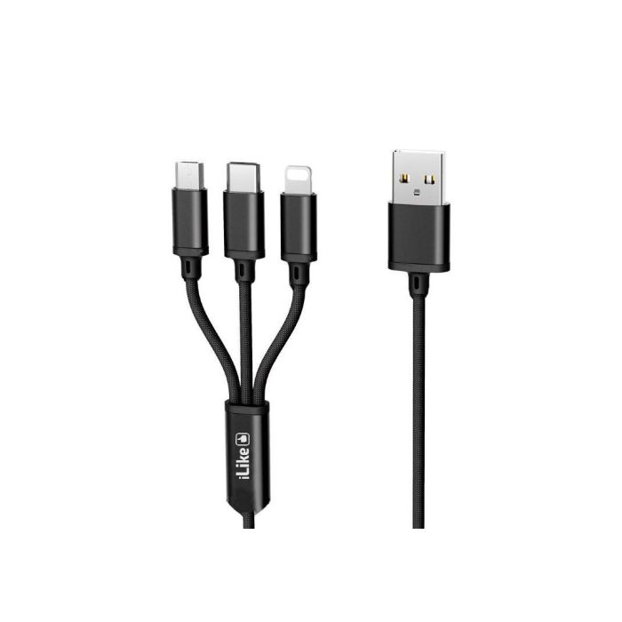 iLike Charging Cable 3 in 1/CCI02 Black