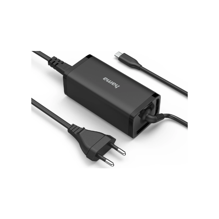 Hama Universal USB-C Notebook Power Supply Unit, GaN, Power Del. (PD), 5-20V/65W (200023)
