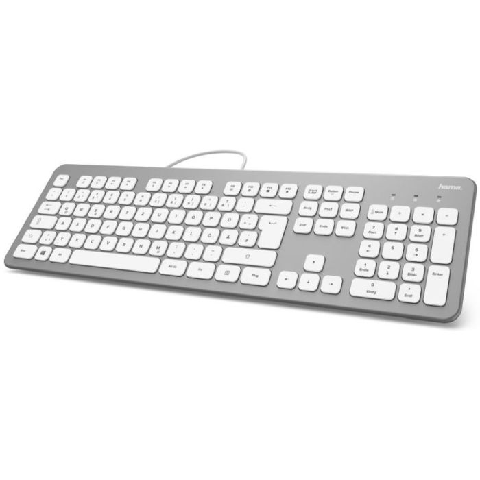 Hama KC-700Keyb.,silver/white, RUS(R1182651)