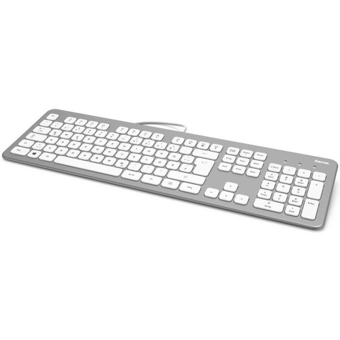 Hama KC-700Keyb.,silver/white, RUS(R1182651)