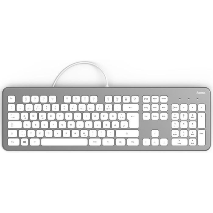 Hama KC-700Keyb.,silver/white, RUS(R1182651)