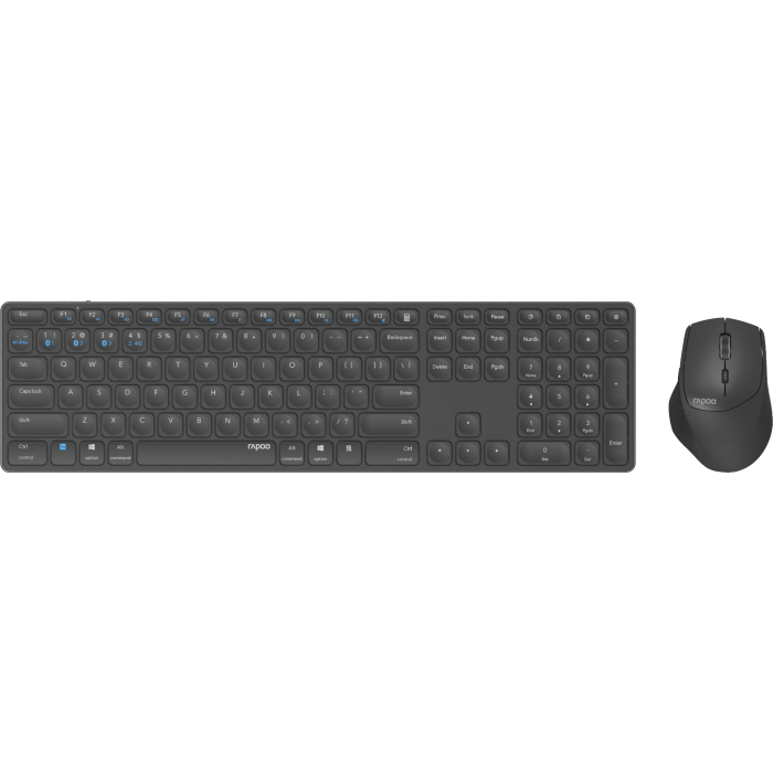 Hama Rapoo 9800M Wireless Set, Grey(220344)