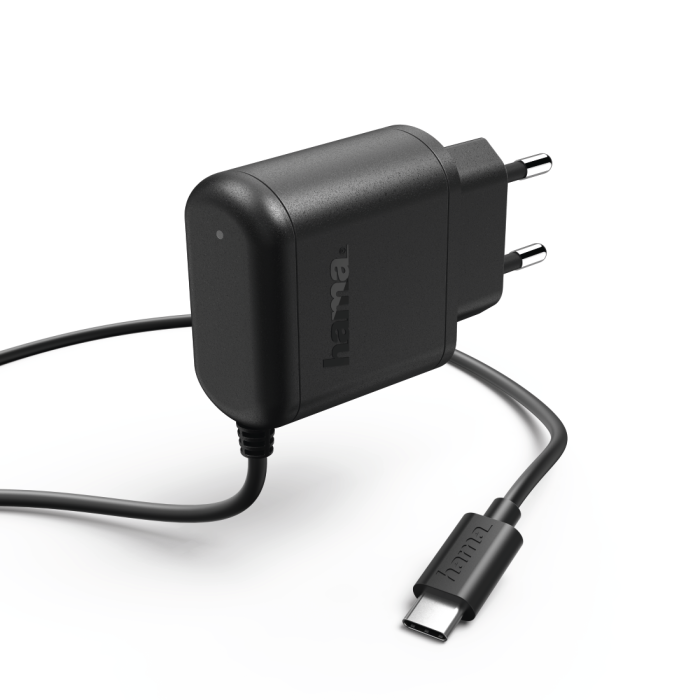 Hama Charger, USB Type-C,3 A, black (173617)