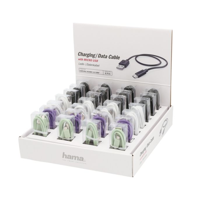 Hama Charg. Cable USB-A Micro-USB,0.75 m (187242)