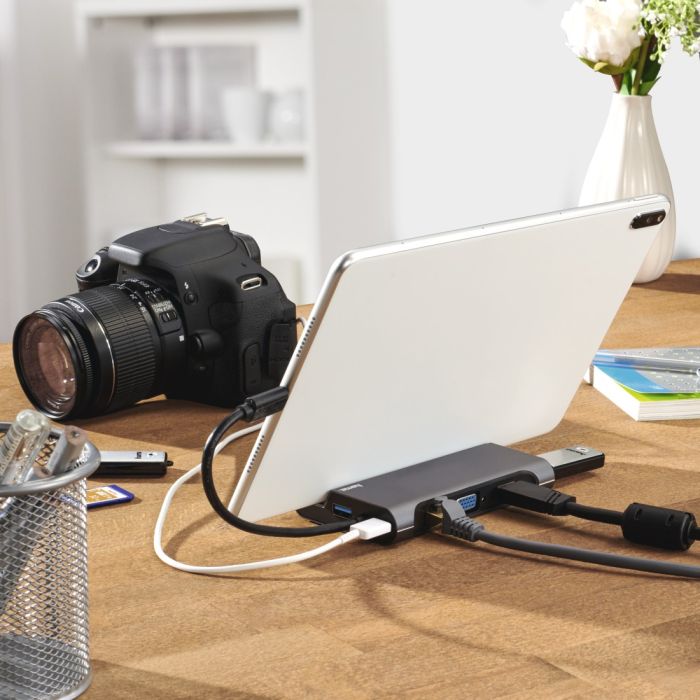 Hama USB-C hub,Multiport, LAN,7 ports(200102)