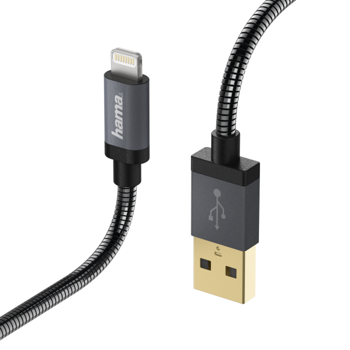 Hama Metal Lightning Cable, 1.5 m(173626)