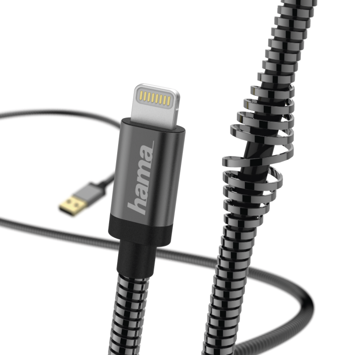 Hama Metal Lightning Cable, 1.5 m(173626)