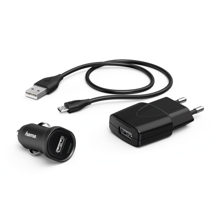 Hama Picco Charger Kit, micro USB,black (173622)