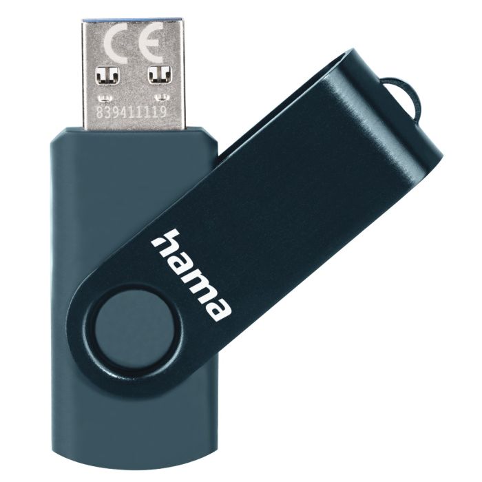 Hama Rotate USB,USB3 64GB,Petrol blue(182464)