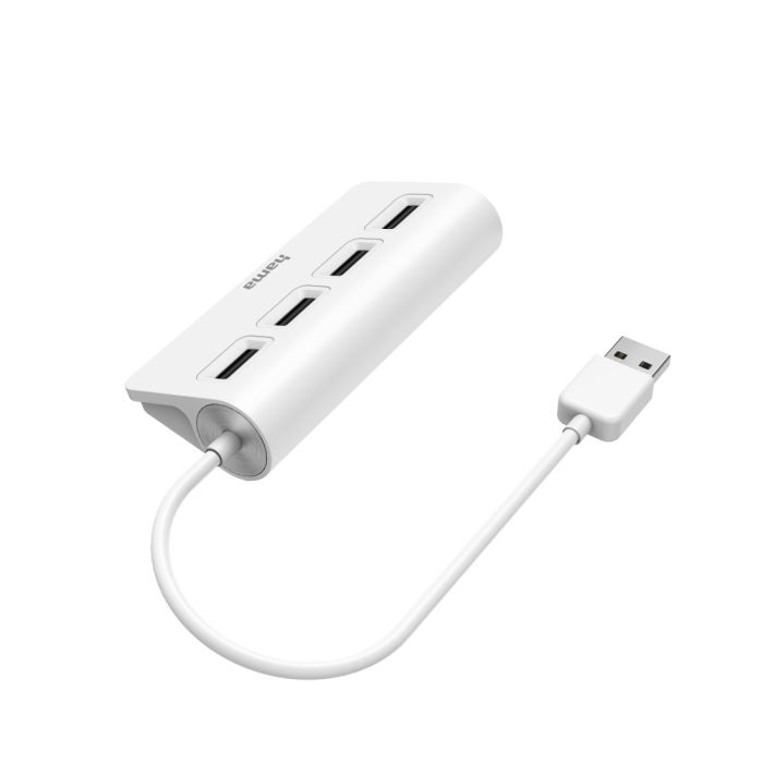 Hama USB Hub,4 Ports,USB2.0,480Mbit/s,Wht(200120)
