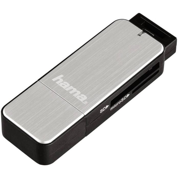 Hama USB 3.0 Card Reader, SD/microSD, silver (123900)