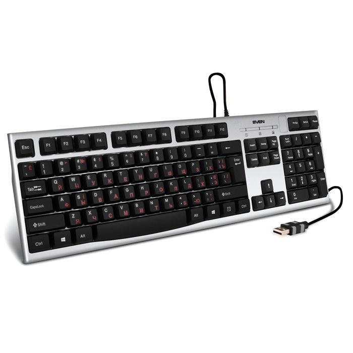 Sven KB-S300 Wired Keyboard Silver (SV-016661)